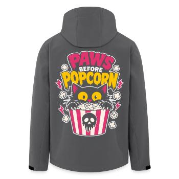 Pattes avant le Chat Horreur du Popcorn - Veste softshell homme en polyester recyclé Stanley/Stella - noir - Dos - AI Model Male 185 light (185cm)