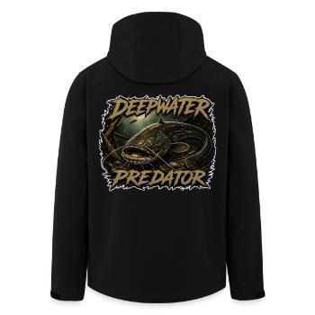Pêche au poisson-chat Prédateur en eaux profondes - Veste softshell homme en polyester recyclé Stanley/Stella - noir - Dos - AI Model Male 185 light (185cm)