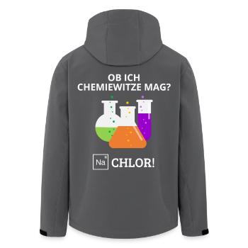 Ob Ich Chemie Witze Mag? Na Chlor Chemiker Chemie - Recycelte Männer Softshell-Jacke von Stanley/Stella - Schwarz - Hinten - AI Model Male 185 light (185cm)
