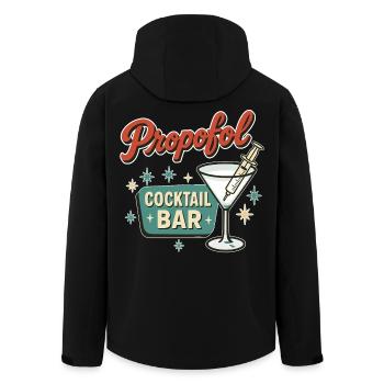 Panneau du bar à cocktails Propofol - Veste softshell homme en polyester recyclé Stanley/Stella - noir - Dos - AI Model Male 185 light (185cm)