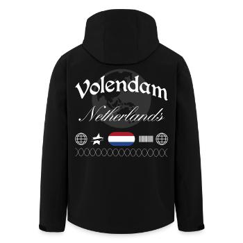 Souvenir de voyage de streetwear pour Volendam Pays-Bas - Veste softshell homme en polyester recyclé Stanley/Stella - noir - Dos - AI Model Male 185 light (185cm)