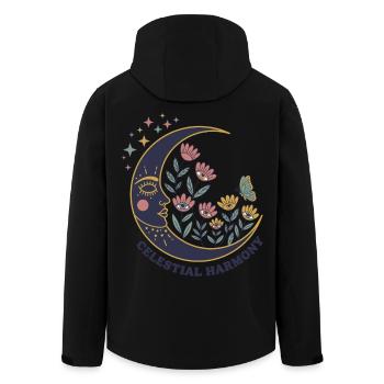 Spirituality Celestial Harmony Sacred Geometry - Men’s Recycled Softshell Jacket by Stanley/Stella - black - Back - AI Model Male 185 light (185cm)