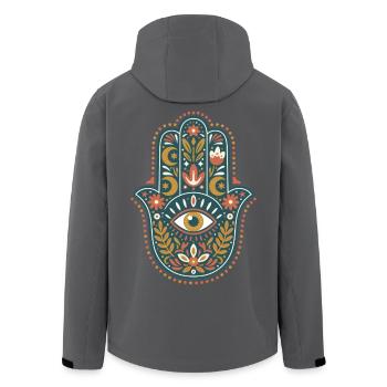Spiritualität Heilige Geometrie Glaubenssymbol Zen - Recycelte Männer Softshell-Jacke von Stanley/Stella - Schwarz - Hinten - AI Model Male 185 light (185cm)