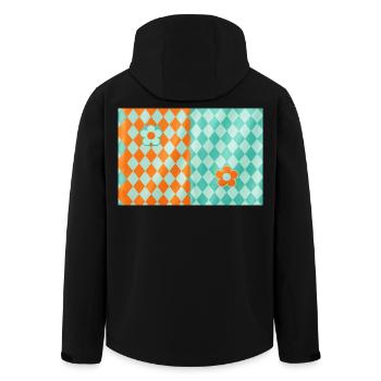 Duo Pétales Arlequin - Veste softshell homme en polyester recyclé Stanley/Stella - noir - Dos - AI Model Male 185 light (185cm)