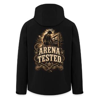 Rodeo American Arena testé - Veste softshell homme en polyester recyclé Stanley/Stella - noir - Dos - AI Model Male 185 light (185cm)