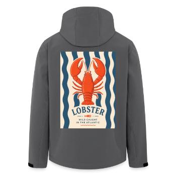 Lobster Rétro Lobster Vintage d’été - Veste softshell homme en polyester recyclé Stanley/Stella - noir - Dos - AI Model Male 185 light (185cm)