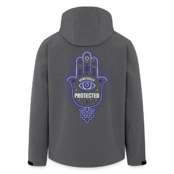 Spirituality Spiritually Protected Sacred Symbol - Men’s Recycled Softshell Jacket by Stanley/Stella - black - Back - AI Model Male 185 light (185cm)