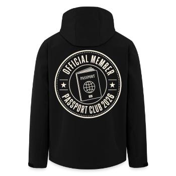 Official Member Passport Club 2026 Motiv - Recycelte Männer Softshell-Jacke von Stanley/Stella - Schwarz - Hinten - AI Model Male 185 light (185cm)