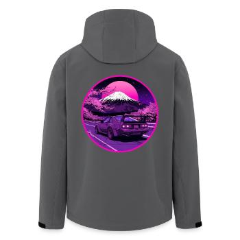 Fuji Nights — Rotary Coupe à Sacred Mountain - Veste softshell homme en polyester recyclé Stanley/Stella - noir - Dos - AI Model Male 185 light (185cm)