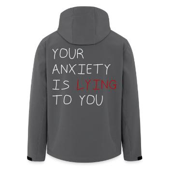 Ton anxiété te ment - Veste softshell homme en polyester recyclé Stanley/Stella - noir - Dos - AI Model Male 185 light (185cm)