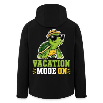 Vacation Mode On Turtle Summer Vacation Holidays - Men’s Recycled Softshell Jacket by Stanley/Stella - black - Back - AI Model Male 185 light (185cm)