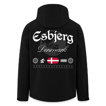 Souvenir de voyage Esbjerg Denmark Streetwear - Veste softshell homme en polyester recyclé Stanley/Stella - noir - Dos - AI Model Male 185 light (185cm)