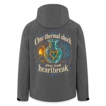 Souffleur de verre à un choc thermique du chagrin d’amour - Veste softshell homme en polyester recyclé Stanley/Stella - noir - Dos - AI Model Male 185 light (185cm)