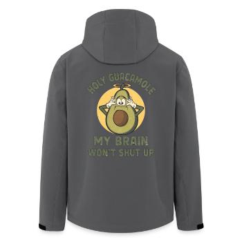 Saint Guacamole T-shirt drôle à l’avocat - Carto rétro - Veste softshell homme en polyester recyclé Stanley/Stella - noir - Dos - AI Model Male 185 light (185cm)