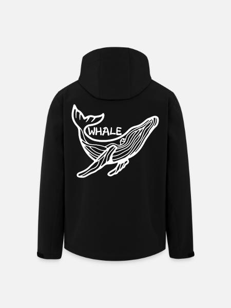 Le géant des océans (blanc) - Veste softshell homme en polyester recyclé Stanley/Stella - noir