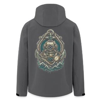 Ouvriers des eaux profondes - Veste softshell homme en polyester recyclé Stanley/Stella - noir - Dos - AI Model Male 185 light (185cm)
