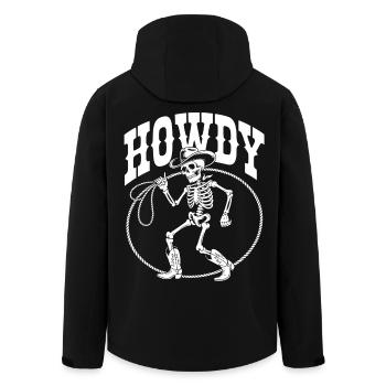 Howdy Skeleton Cowboy Lineart - Veste softshell homme en polyester recyclé Stanley/Stella - noir - Dos - AI Model Male 185 light (185cm)
