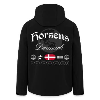 Souvenir de voyage Horsens Denmark Streetwear - Veste softshell homme en polyester recyclé Stanley/Stella - noir - Dos - AI Model Male 185 light (185cm)