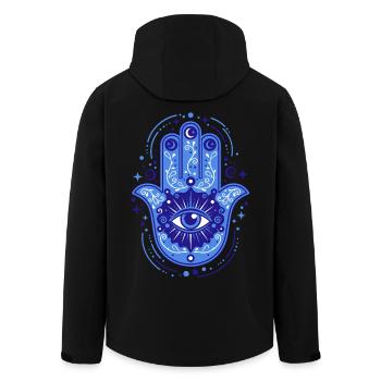 Spirituality Meditation Sacred Geometry Symbol - Men’s Recycled Softshell Jacket by Stanley/Stella - black - Back - AI Model Male 185 light (185cm)