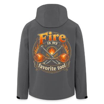 Glasbläser Fire Is My Favorite Tool - Recycelte Männer Softshell-Jacke von Stanley/Stella - Schwarz - Hinten - AI Model Male 185 light (185cm)