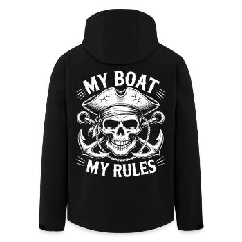 Mon bateau Mes règles - Veste softshell homme en polyester recyclé Stanley/Stella - noir - Dos - AI Model Male 185 light (185cm)