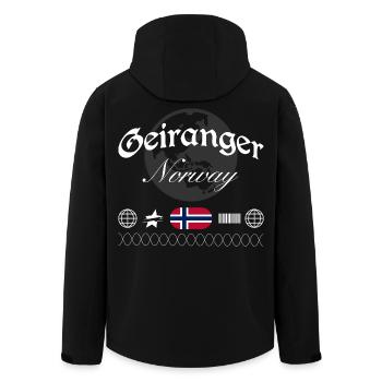 Souvenir de voyage Geiranger Norway Streetwear - Veste softshell homme en polyester recyclé Stanley/Stella - noir - Dos - AI Model Male 185 light (185cm)