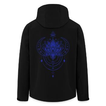 Spirituality Meditation Sacred Geometry Lotus - Men’s Recycled Softshell Jacket by Stanley/Stella - black - Back - AI Model Male 185 light (185cm)