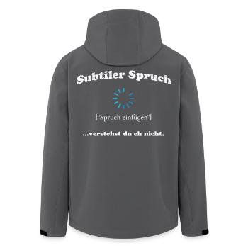 Subtiler Spruch Nerd Humor Design - Recycelte Männer Softshell-Jacke von Stanley/Stella - Schwarz - Hinten - AI Model Male 185 light (185cm)