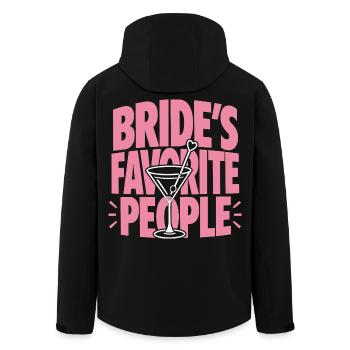 Bride's Favorite People JGA Cocktail - Recycelte Männer Softshell-Jacke von Stanley/Stella - Schwarz - Hinten - AI Model Male 185 light (185cm)