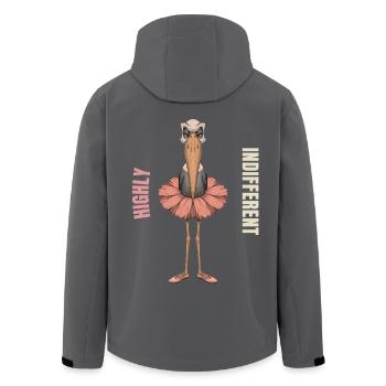 Ballerine flamant rose en tutu - Veste softshell homme en polyester recyclé Stanley/Stella - noir - Dos - AI Model Male 185 light (185cm)