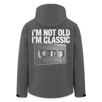 Pas vieux, je suis une cassette classique - Veste softshell homme en polyester recyclé Stanley/Stella - noir - Dos - AI Model Male 185 light (185cm)
