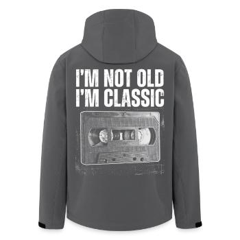 Pas vieux, je suis une cassette classique - Veste softshell homme en polyester recyclé Stanley/Stella - noir - Dos - AI Model Male 185 light (185cm)