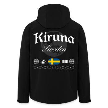 Souvenir de voyage Kiruna Sweden Streetwear - Veste softshell homme en polyester recyclé Stanley/Stella - noir - Dos - AI Model Male 185 light (185cm)