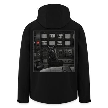 Centre de surveillance des hiboux mystères Crime animalier - Veste softshell homme en polyester recyclé Stanley/Stella - noir - Dos - AI Model Male 185 light (185cm)