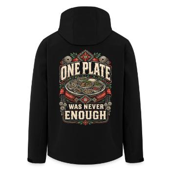 Hmong One Plate Was Never Enough - Recycelte Männer Softshell-Jacke von Stanley/Stella - Schwarz - Hinten - AI Model Male 185 light (185cm)