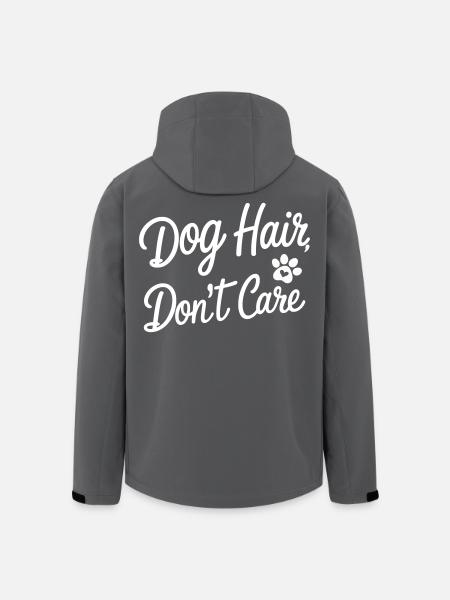 Je me fiche des poils de chien - Veste softshell homme en polyester recyclé Stanley/Stella - noir