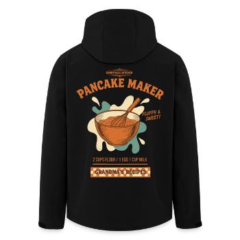 Petite Grand-mère Douce et Douce Machine à Pancakes pour le petit-déjeuner - Veste softshell homme en polyester recyclé Stanley/Stella - noir - Dos - AI Model Male 185 light (185cm)