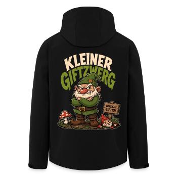 Kleiner Giftzwerg – Frecher Humor Spruch - Recycelte Männer Softshell-Jacke von Stanley/Stella - Schwarz - Hinten - AI Model Male 185 light (185cm)