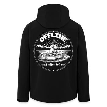 Angeln Natur - Recycelte Männer Softshell-Jacke von Stanley/Stella - Schwarz - Hinten - AI Model Male 185 light (185cm)