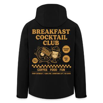 Petit-déjeuner Cocktail Club Brunch Café Drôle - Veste softshell homme en polyester recyclé Stanley/Stella - noir - Dos - AI Model Male 185 light (185cm)