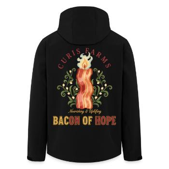 Breakfast Bacon Of Hope Brunch Café Drôle - Veste softshell homme en polyester recyclé Stanley/Stella - noir - Dos - AI Model Male 185 light (185cm)