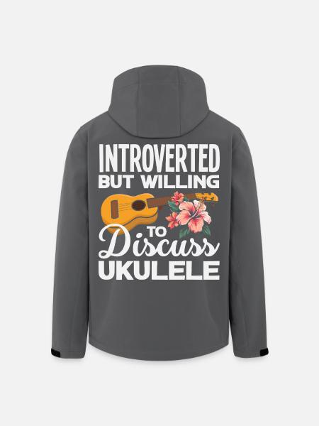Funny Ukulele Designs and Sayings - Men’s Recycled Softshell Jacket by Stanley/Stella - black