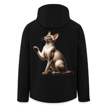 Orientalisch Kurzhaar Oriental Shorthair - Men’s Recycled Softshell Jacket by Stanley/Stella - black - Back - AI Model Male 185 light (185cm)
