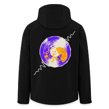Vinyles - Veste softshell homme en polyester recyclé Stanley/Stella - noir - Dos - AI Model Male 185 light (185cm)