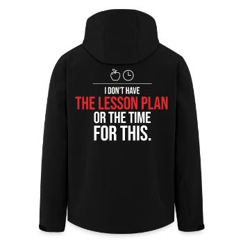 Pas de plan de cours ni de temps pour ça - Veste softshell homme en polyester recyclé Stanley/Stella - noir - Dos - AI Model Male 185 light (185cm)
