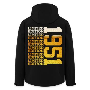 BIÈRE ÉDITION LIMITÉE 1951 75E ANNIVERSAIRE - Veste softshell homme en polyester recyclé Stanley/Stella - noir - Dos - AI Model Male 185 light (185cm)