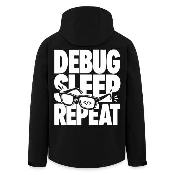 Programmeur de répétition en sommeil de débogage - Veste softshell homme en polyester recyclé Stanley/Stella - noir - Dos - AI Model Male 185 light (185cm)