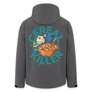 Frühstück Lustiger Brunch Kaffee Müsli Killer-Essen - Recycelte Männer Softshell-Jacke von Stanley/Stella - Schwarz - Hinten - AI Model Male 185 light (185cm)