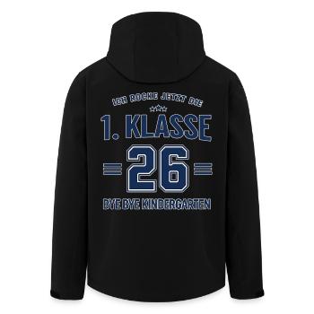 Ich rocke 1. Klasse 2026 – Abschied Kindergarten - Recycelte Männer Softshell-Jacke von Stanley/Stella - Schwarz - Hinten - AI Model Male 185 light (185cm)