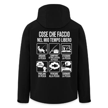 Maglietta Pesca Divertente Tempo Libero - Veste softshell homme en polyester recyclé Stanley/Stella - noir - Dos - AI Model Male 185 light (185cm)